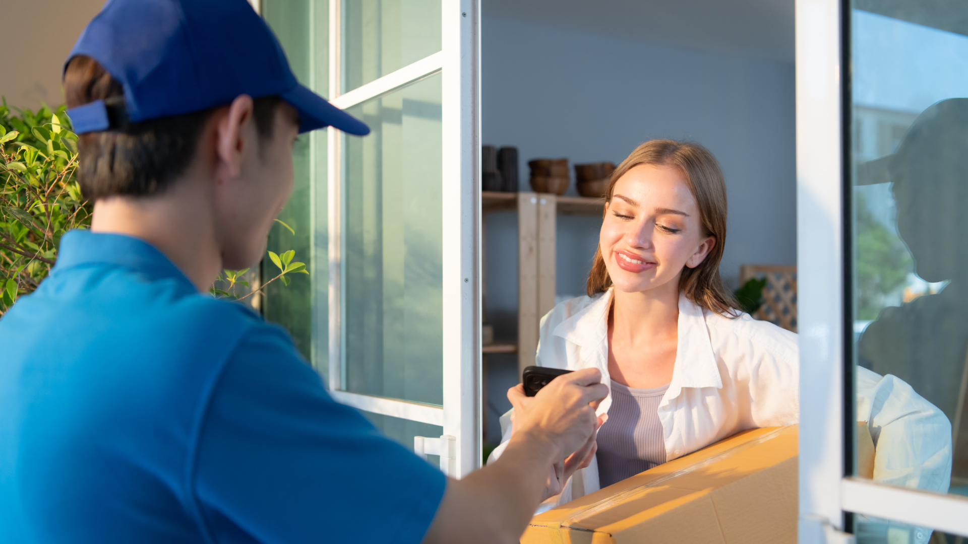 Pest Clear technician delivering professional service to homeowner